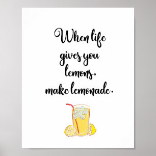 Poster Quando a vida te dá limões fazem limonada