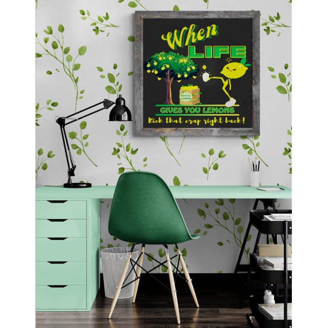 Pôster Quando A Vida Te Dá Uma Citação Engraçada De Limõe (Criador carregado)