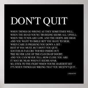 POSTER QUANDO AS COISAS CORREM ERRADAS COMO POR VEZES IR