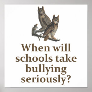 Poster Quando as escolas levarão a sério o assédio - Educ