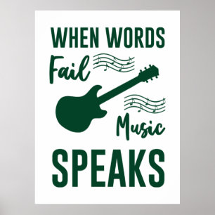 Poster Quando as Palavras Falham Música Falam