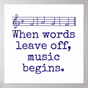 Poster Quando as palavras saem - citação musical
