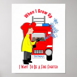 Pôster Quando Crescer Quero Ser Um Combatente De Fogo