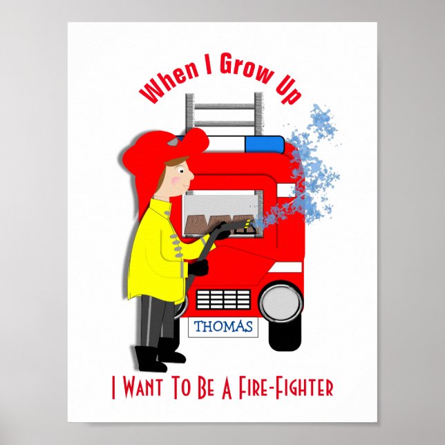 Pôster Quando Crescer Quero Ser Um Combatente De Fogo (Frente)