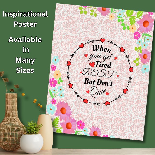 Poster Quando descansar cansado, mas não desistir - Motiv (Criador carregado)