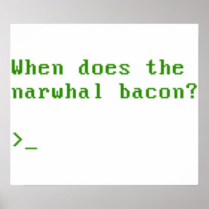 Poster Quando é que o Narwhal Bacon VGA Reddit pergunta