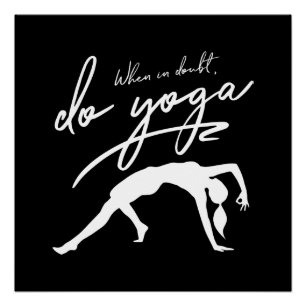 Pôster Quando Em Dúvida, Faça Yoga Personalizar Fundo B