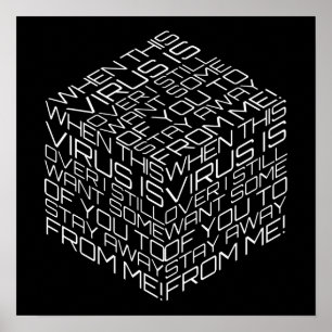 Poster Quando Este Vírus Estiver Sobre O Cubo De Texto B