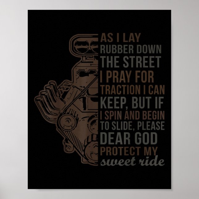 Poster Quando Eu Deito Borracha Na Rua Eu Rezo Por Tracit (Frente)