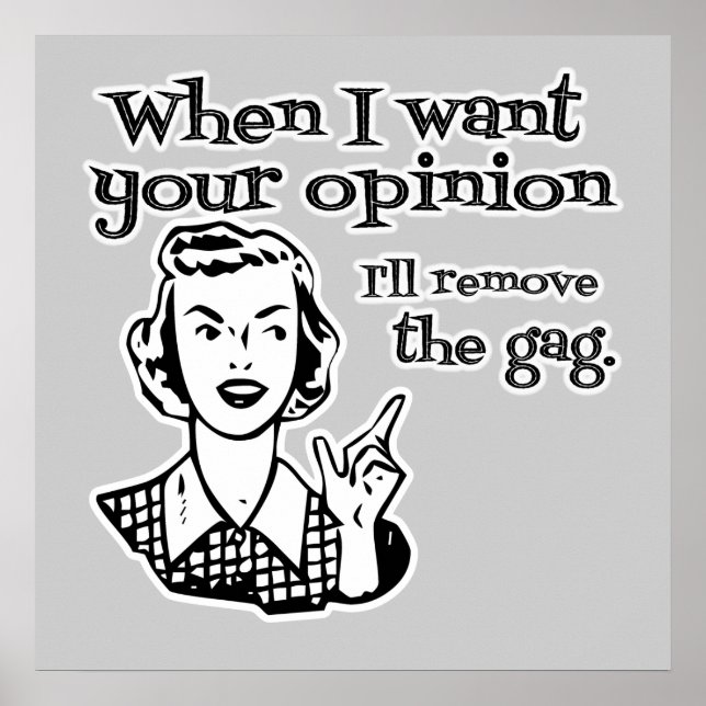 Poster Quando eu quiser sua opinião, eu vou remover a eti (Frente)