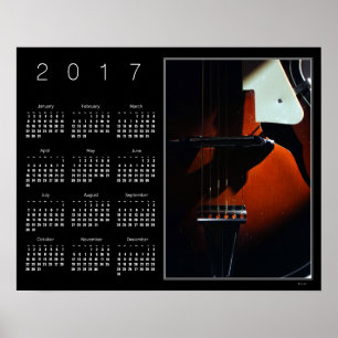 Poster Quando meu violão dorme suavemente Calendário Post