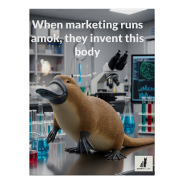 Pôster Quando o marketing corre mal, eles inventam este c