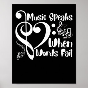 Poster Quando o Word Fail Music Fala o Símbolo de Notas M