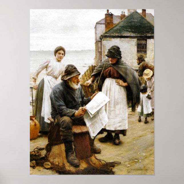 Poster Quando Os Barcos Estão Longe Walter Langley (Frente)