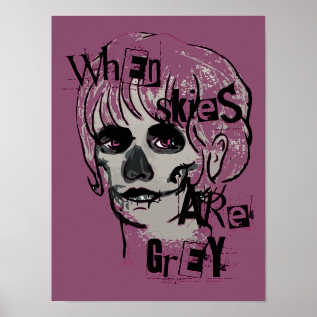 Poster quando os céus são cinza (Frente)