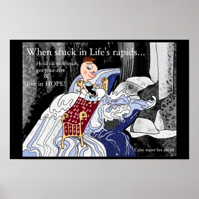 Poster Quando preso nos Rapids da Vida... (Frente)