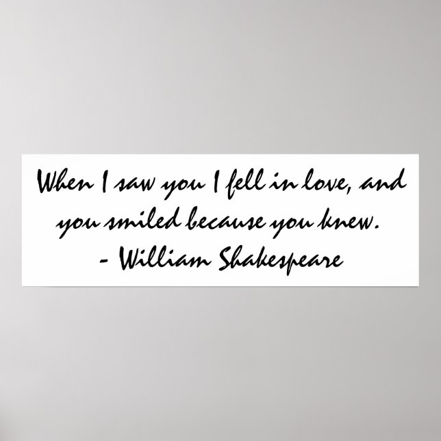 Pôster Quando te vi, apaixonei-me - Wall Art (Frente)