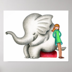 Poster Quando um elefante e uma menina se encontram.