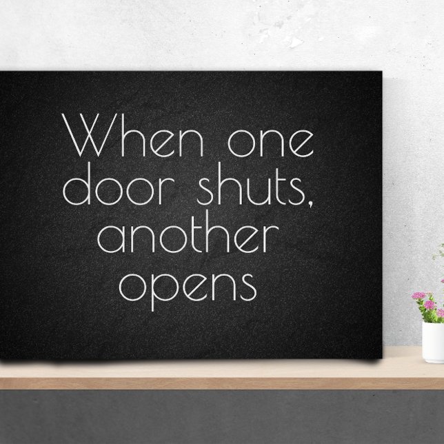 Poster Quando uma porta inspiradora formando aspas (Criador carregado)