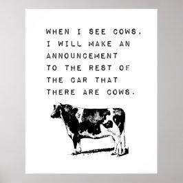Poster Quando Vejo Vacas, Vaca Fora Memória