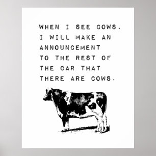 Poster Quando Vejo Vacas, Vaca Fora Memória