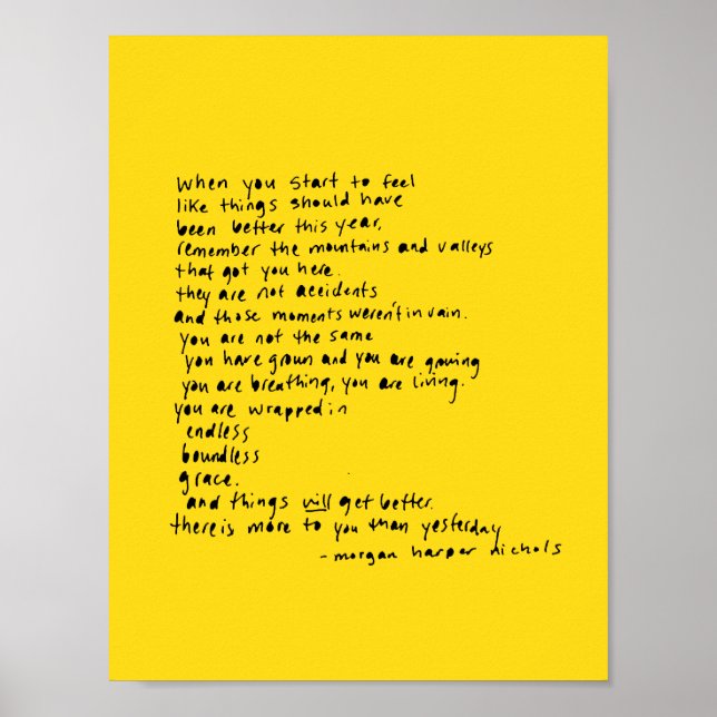 Poster quando você começa a sentir que as coisas deveriam (Frente)