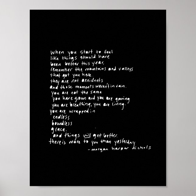 Pôster quando você começa a sentir que as coisas deveriam (Frente)