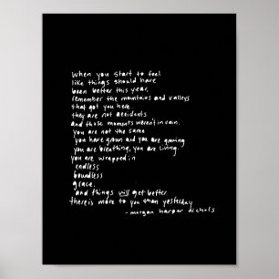 Pôster quando você começa sentir como coisas deva sido