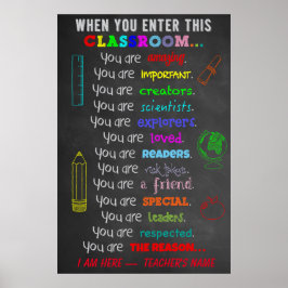 Pôster Quando Você Inserir Este Presente De Professora De