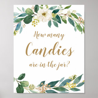 Poster Quantas Candies há no Jar? Sinal de jogo