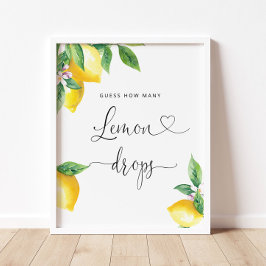Poster Quantas gotas de limão estão no pote