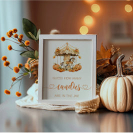 Poster Quantas latas de abóbora Carousel adivinham