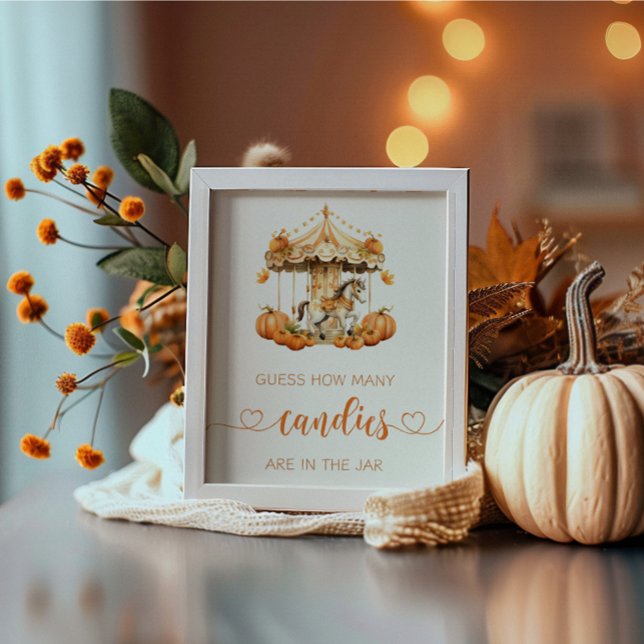 Poster Quantas latas de abóbora Carousel adivinham (Criador carregado)