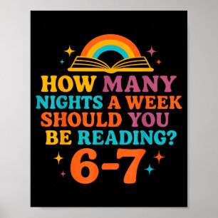 Poster Quantas Noites Por Semana Você Deve Ler 67 Me