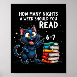 Poster Quantas Noites Por Semana Você Deve Ler_ 6–7 Bl
