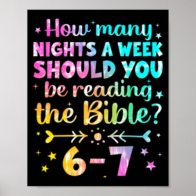 Poster Quantas Noites Por Semana Você Deve Ler O B (Frente)