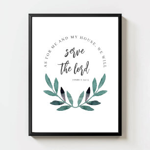 Poster Quanto a mim e à minha casa, Bíblia minimalista ve