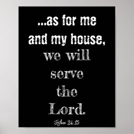 Poster Quanto A Mim E À Minha Casa, Seremos O Senhor