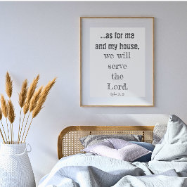 Poster Quanto a Mim e à Minha Casa Serviremos ao Senhor