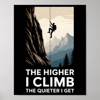 Poster Quanto Mais Eu Subo Mais Silencioso Eu Fico Escala