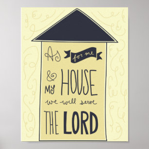 Poster Quanto para a mim e a minha casa - 24:15 de Joshua