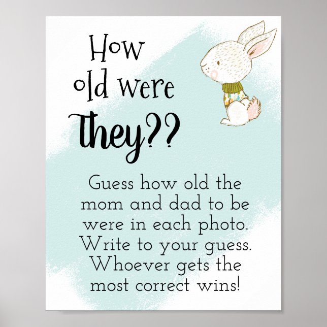 Poster Quantos anos eles tinham? Coelho (Frente)