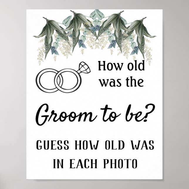 Poster Quantos anos tinha o Groom? Flores (Frente)
