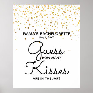 Poster quantos beijos há no jogo de pote de chá