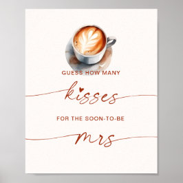 Poster Quantos Beijos Jogo de Café para Chá de Noiva