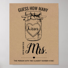 Poster Quantos beijos para que em breve seja a Sra. chá?