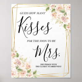 Poster Quantos beijos para ser o jogo da Sra. chá Pos