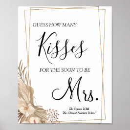 Poster Quantos beijos para ser o jogo da Sra. chá Pos