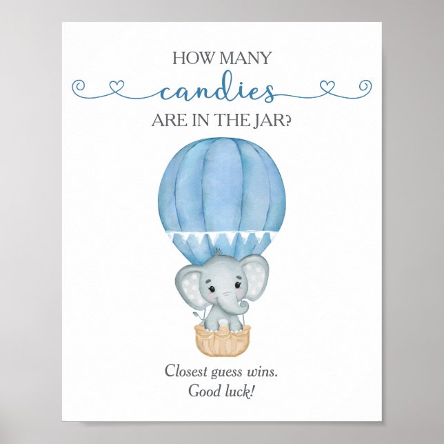 Poster Quantos Candies Blue Elepher Game (Frente)
