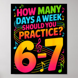 Poster Quantos Dias Por Semana Você Deve Praticar Música